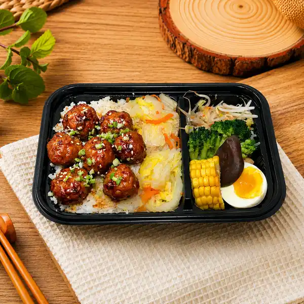 Siid飯健康餐盒 照燒風味豬肉丸