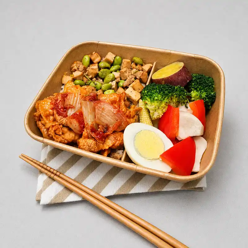 零零後健康餐盒 泡菜五花豬