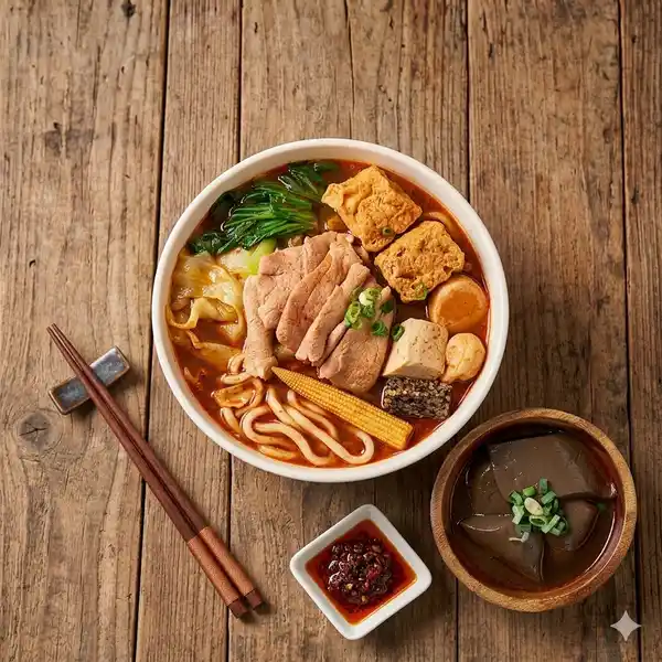 潮味決 - 合江店 招牌藥膳烏龍麵餐(含小菜一份)
