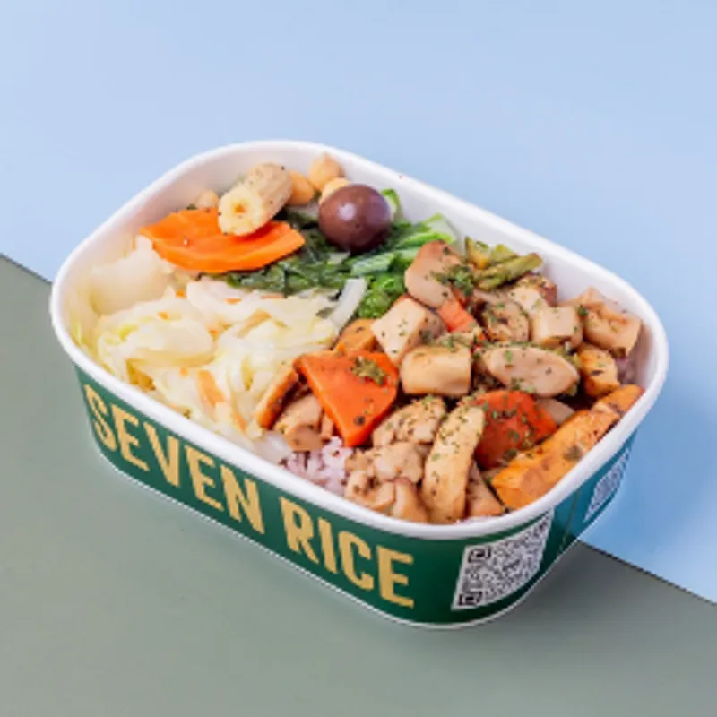 七飯SEVEN RICE仁愛店 義式香料炒時蔬野菇餐盒