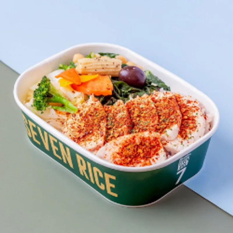 七飯SEVEN RICE仁愛店 川味擔擔椒鹽嫩雞胸餐盒