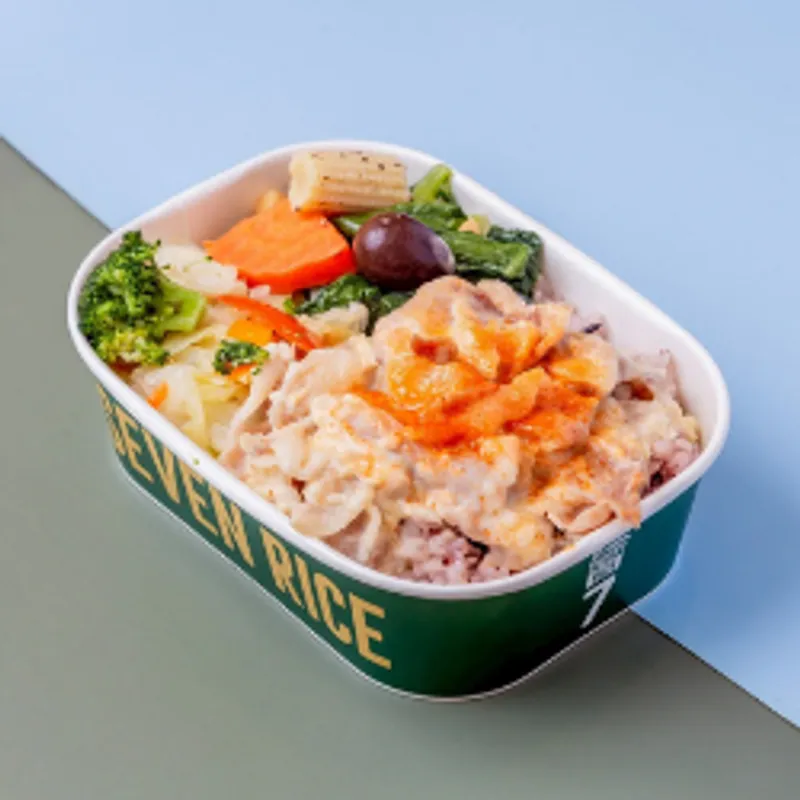 七飯SEVEN RICE仁愛店 極厚奶油起司巴特小豬餐盒