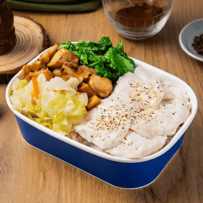健美人健康餐錦州店 Italian Sous-Vide Tender Chicken Breast with Black Rice