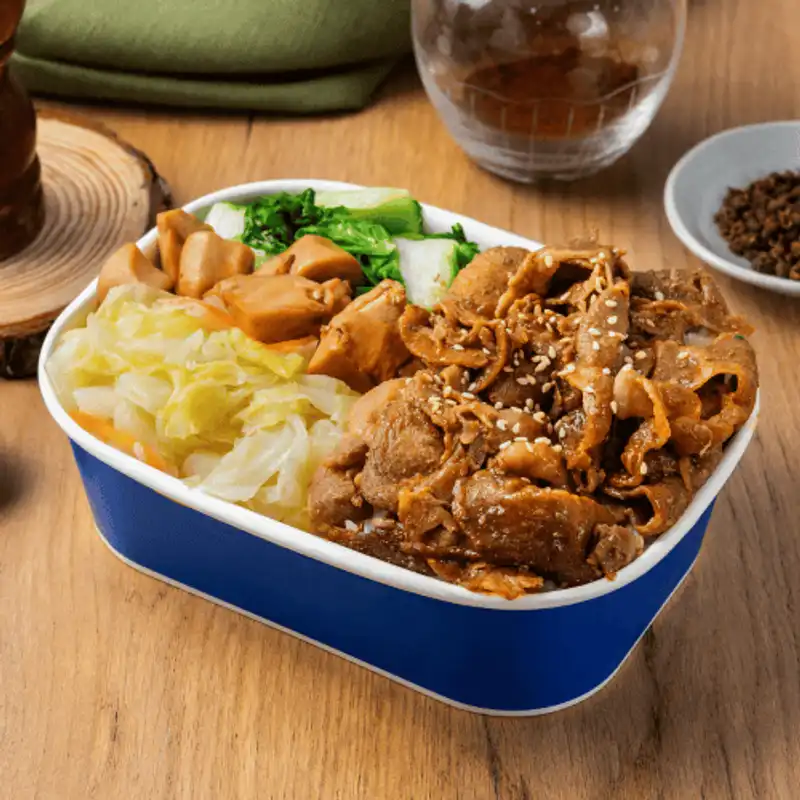 健美人健康餐錦州店 Taiwanese Braised Pork Shoulder Blade Black Rice