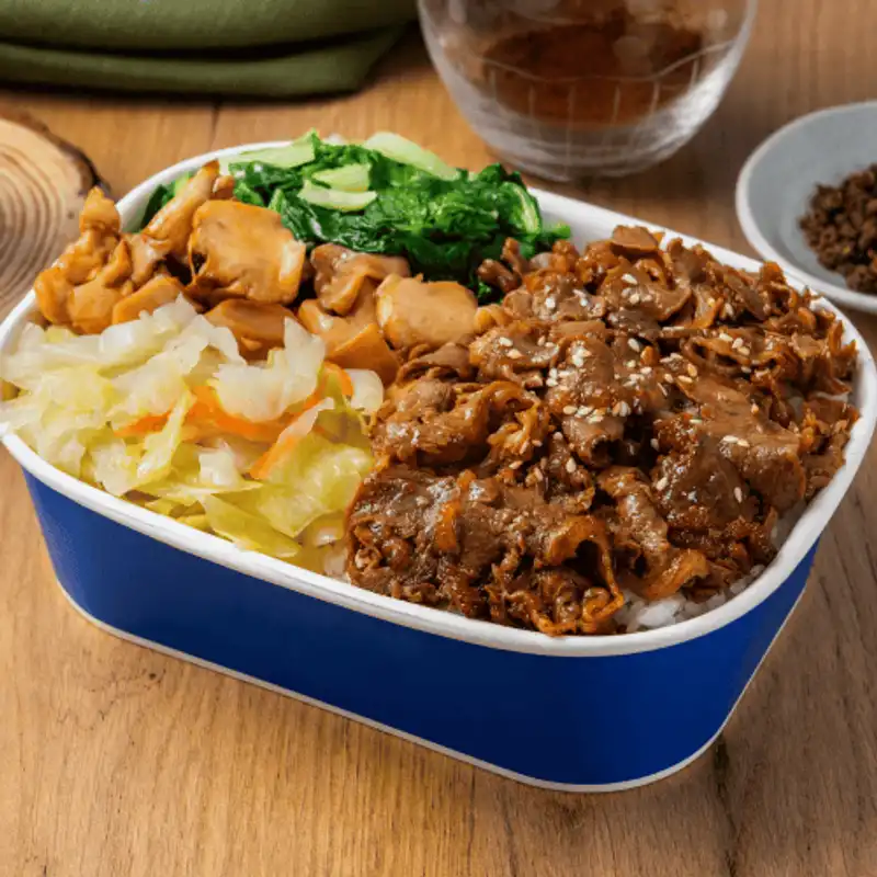健美人健康餐錦州店 Selected Soy-Glazed Top Blade Beef Black Rice