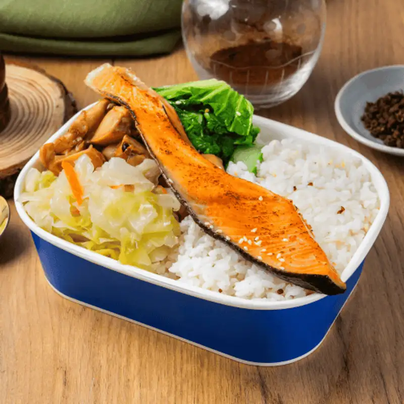 健美人健康餐錦州店 Atlantic Salt-Grilled Salmon Black Rice