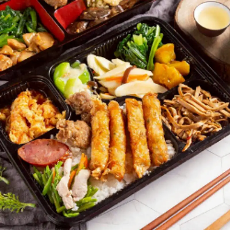 金金排骨 蝦捲飯