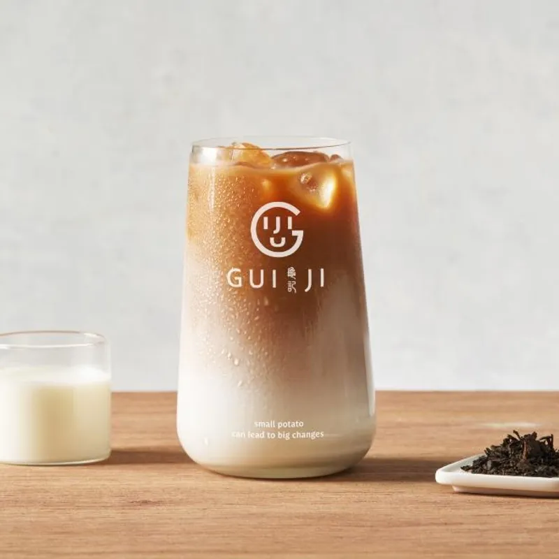 龜記大安信義店 碎銀普洱奶茶