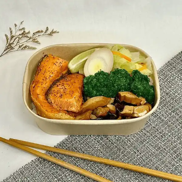 良好食雞 蒜香烤鮭魚飯