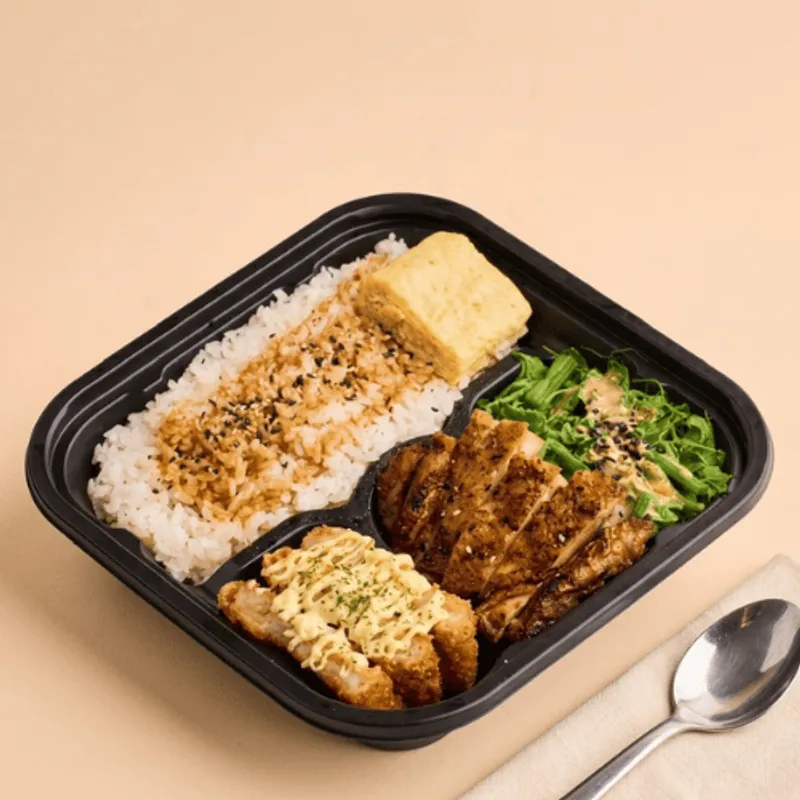翻麵內湖店 Japanese-Style Chicken + Fish Cutlet Rice