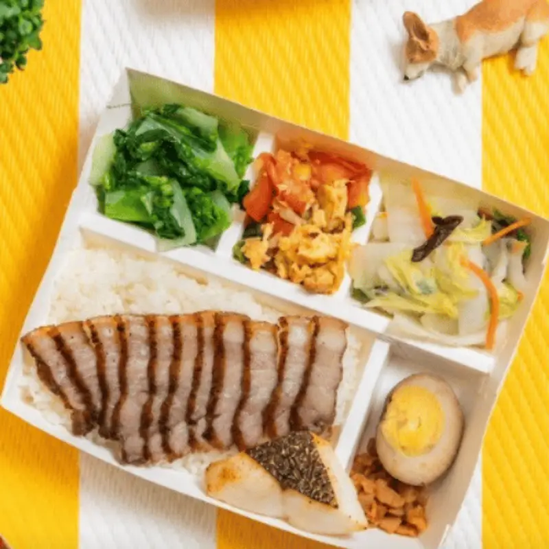 烤食煮盒民生店 私房鹹豬肉拼蒲燒鯛魚飯盒