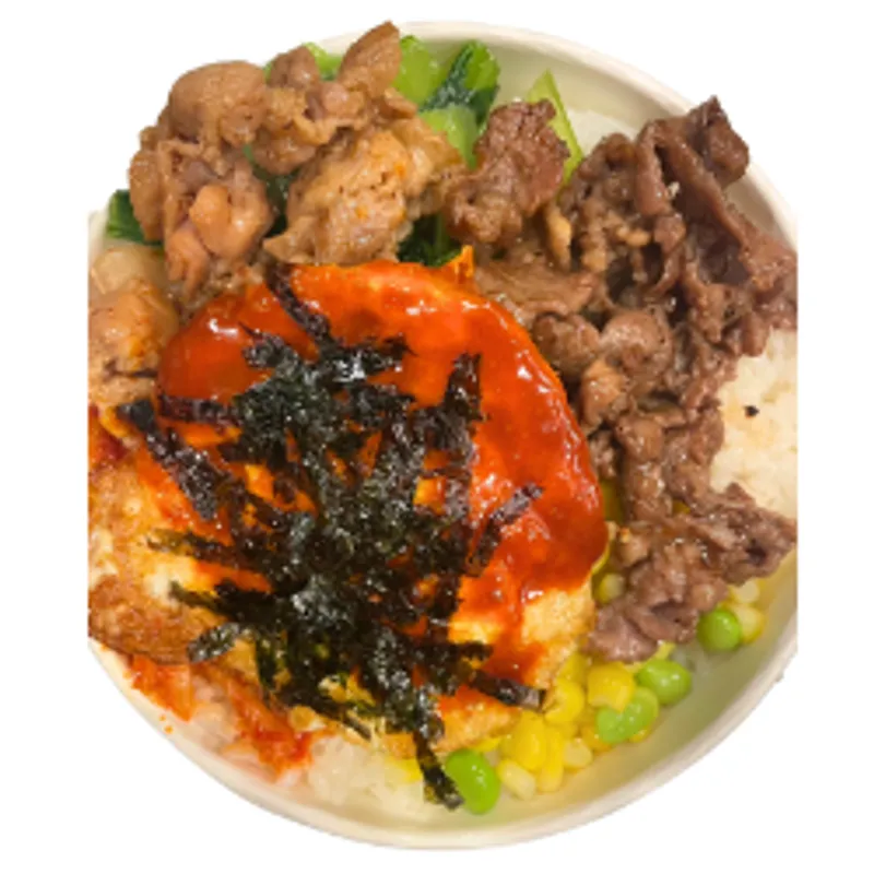 釜山焰 牛豬雙拼韓式拌飯