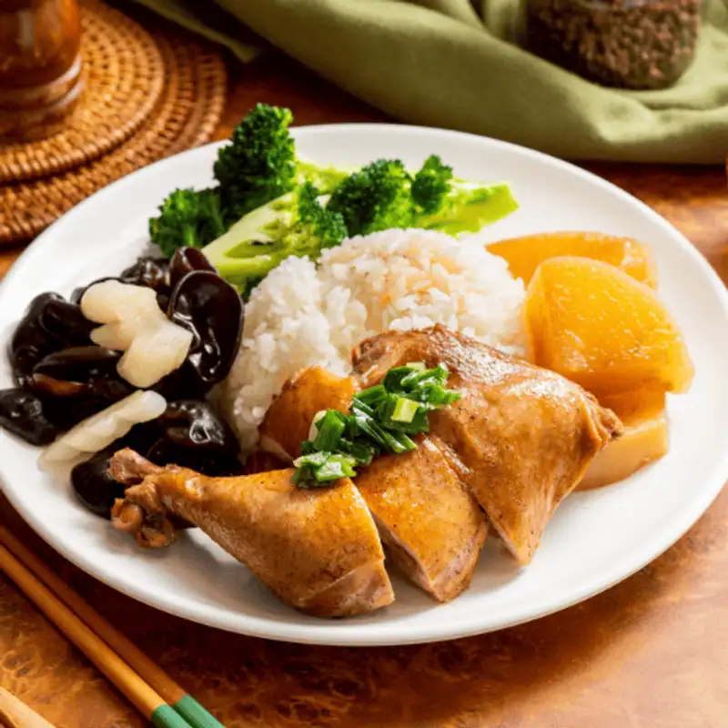 江媽媽排骨便當 油雞腿飯